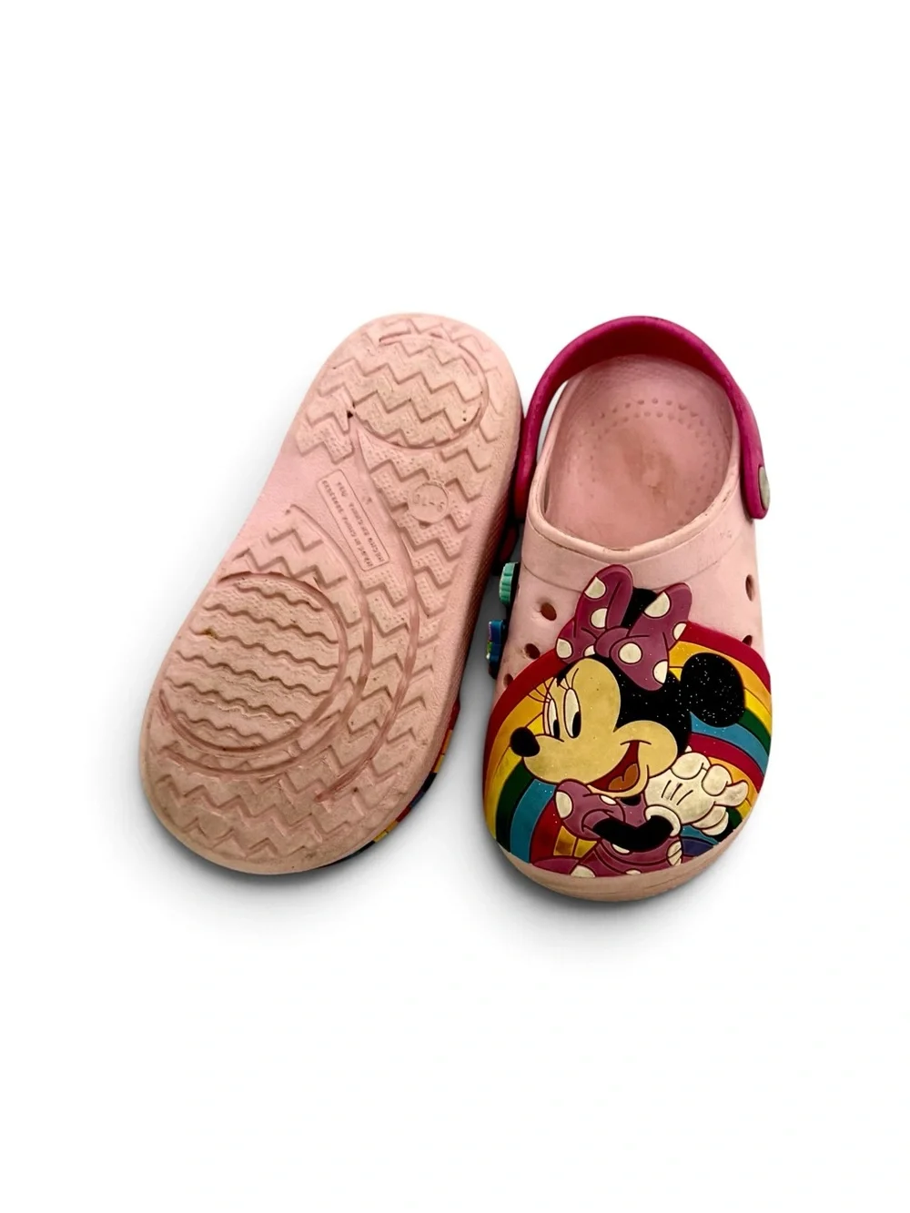 Minnie Mouse Rainbow Crocs With Croc Decorative Charms